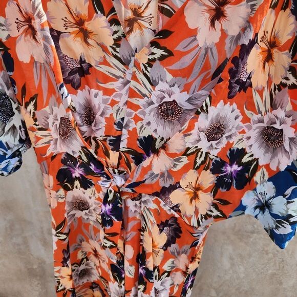 Johnny was Kade tie front kimono sleeve floral dress - Picture 9 of 9